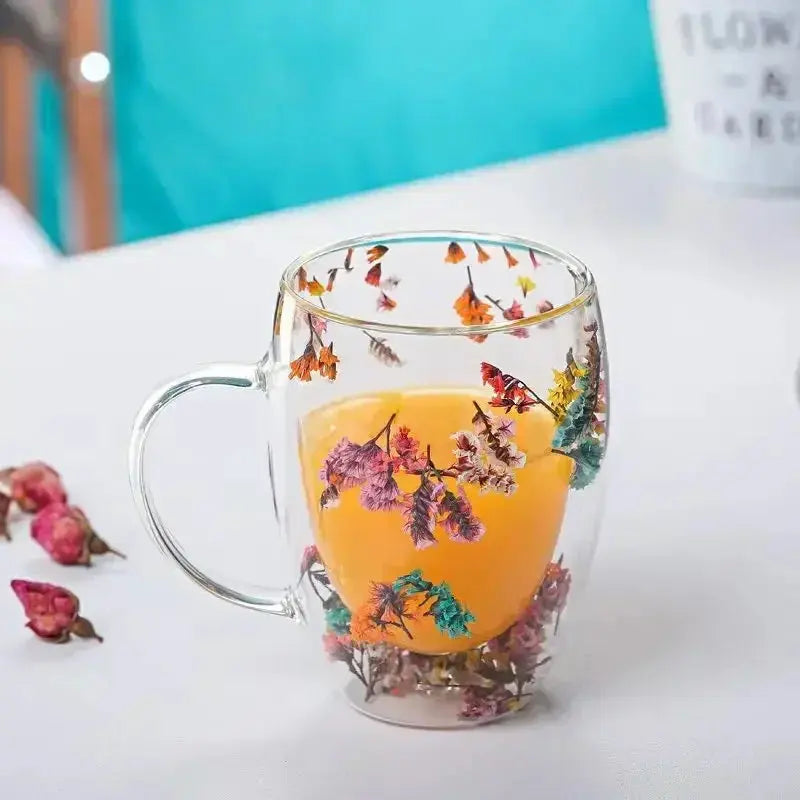 Tasse à Double Parois rempli de Fleur Naturel Gallery Cadeaux