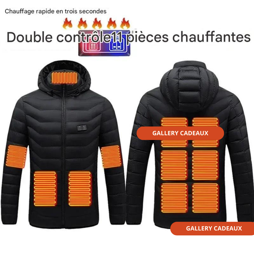 Veste chauffante pour homme et femme, manteau chaud, vêtements de ski, imperméable, glaUSB, 21 zones métropolitaines, hiver Gallery Cadeaux