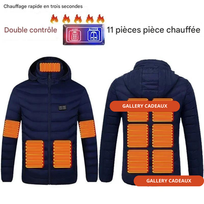 Veste chauffante pour homme et femme, manteau chaud, vêtements de ski, imperméable, glaUSB, 21 zones métropolitaines, hiver Gallery Cadeaux