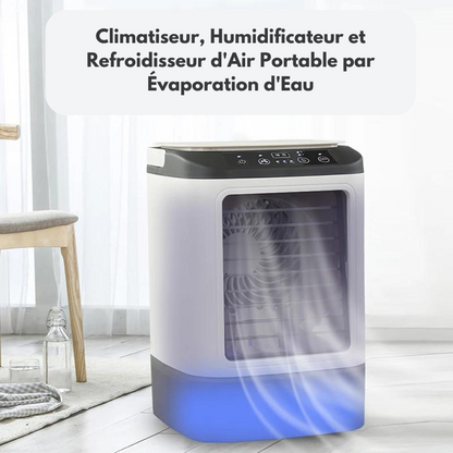 Climatiseur Portable 4 en 1: Veilleuse, Purificateur, Humidificateur et Refroidisseur d'Air Portable par Évaporation d'Eau Gallery Cadeaux