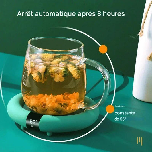 Chauffe-tasse à café électrique, sous-verre chauffant pour la maison et le bureau, 3 températures réglables Gallery Cadeaux