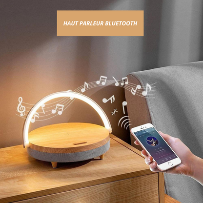 Lampe Veilleuse LED Moderne 3 en 1 avec Chargeur de Téléphone et Haut parleur bluetooth Gallery Cadeaux