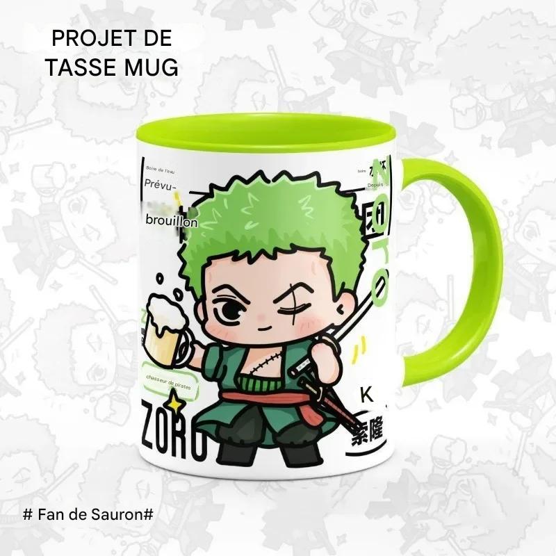 Tasse à Eau en Céramique Personnalisée - Luffy, Zoro &amp; Sanji