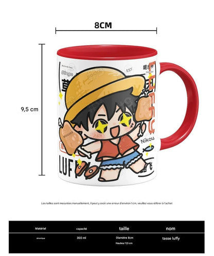 Tasse à Eau en Céramique Personnalisée - Luffy, Zoro &amp; Sanji