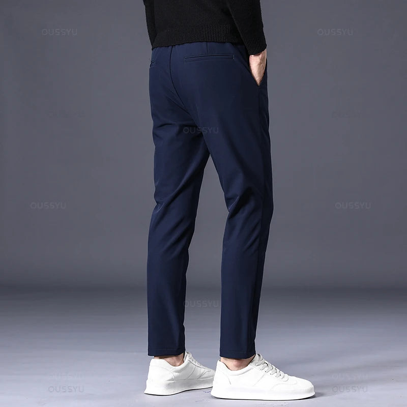 Pantalon d'hiver chaud Smile pour hommes, optique professionnelle commandée, coupe couvertes, taille élastique, jogging coréen classique, noir, gris, bleu, fjMale Gallery Cadeaux