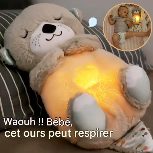 Jouet en Peluche Souffle de Bébé, Ours, Musique, Compagnon de Sommeil, Son et Lumière, Cadeaux Gallery Cadeaux