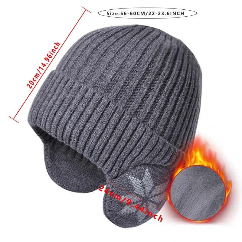 Chapeau en peluche unisexe pour hommes et femmes, bonnets en laine, protection des oreilles, chaud, résistant au froid, neige, mode, Skullies, extérieur, nouveau, hiver Gallery Cadeaux