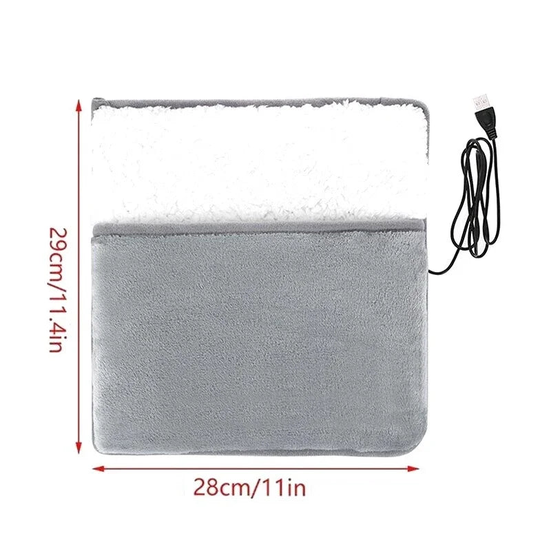 Coussin chauffant électrique universel pour les pieds, chargement USB, ménage lavable, peluche douce, chauffe-pieds, Wskins polymères, hiver, 29cm Gallery Cadeaux