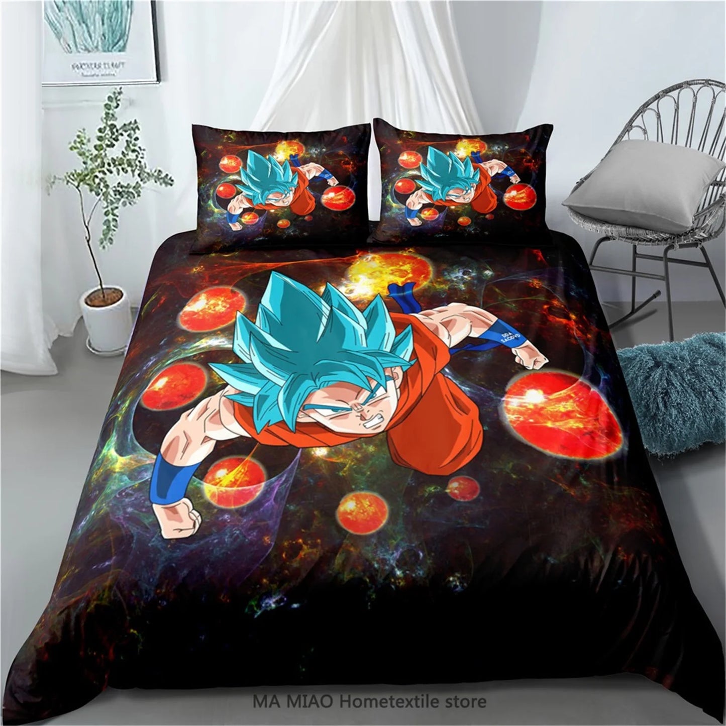 Ensembles de Literie Dragon Ball pour Enfants - Housse de Couette &amp; Taie d'Oreiller