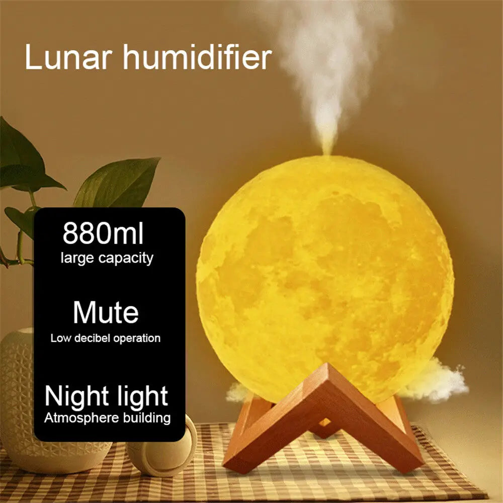 Lampe Lune Décoratif Multifonctions avec Diffuseur d'huile Essentielle et Humidificateur d'air Portable ultrasonique Gallery Cadeaux