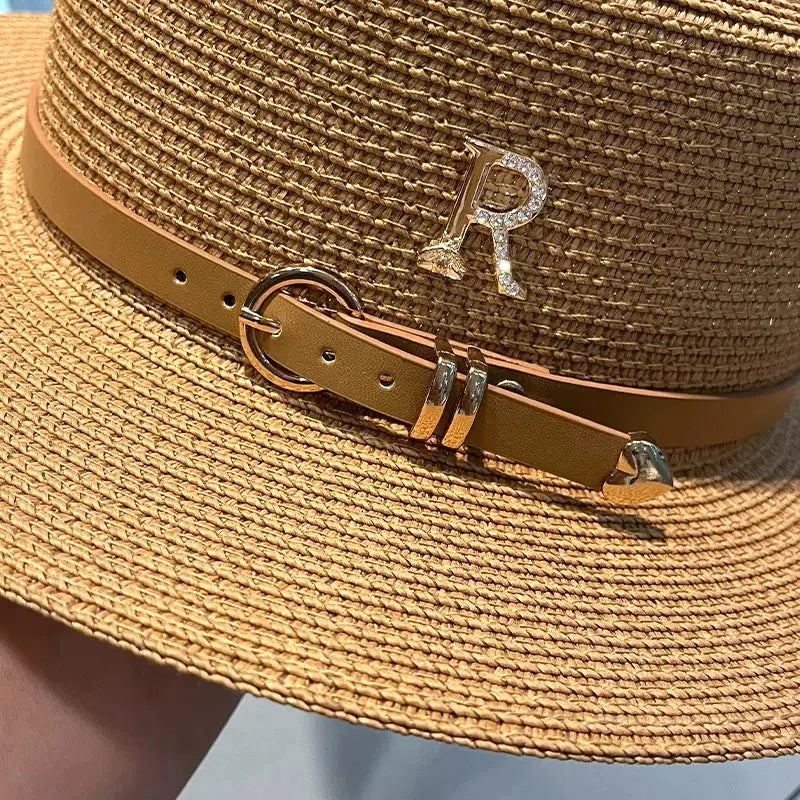 Chapeau de soleil d'été au dessus plat pour femmes - Chapeau style Retro