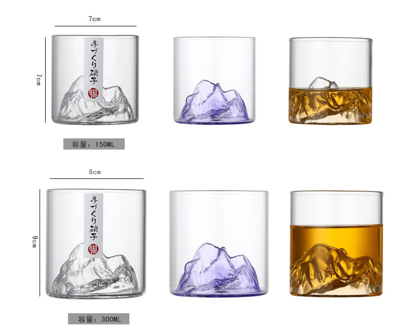 Verre Résistant Multifonctions en forme de Montagne - Verre pour Jus, Whisky, Lait, Thé Glacé Gallery Cadeaux