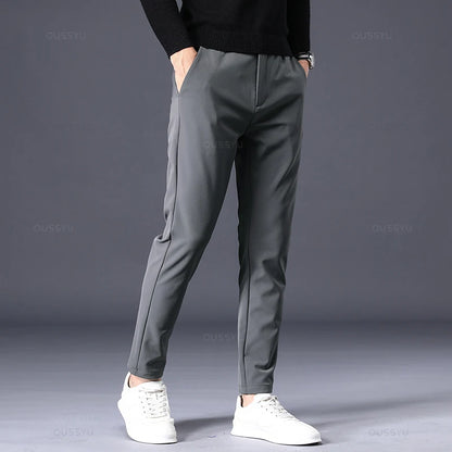 Pantalon d'hiver chaud Smile pour hommes, optique professionnelle commandée, coupe couvertes, taille élastique, jogging coréen classique, noir, gris, bleu, fjMale Gallery Cadeaux