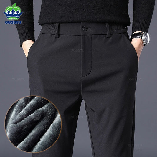 Pantalon d'hiver chaud Smile pour hommes, optique professionnelle commandée, coupe couvertes, taille élastique, jogging coréen classique, noir, gris, bleu, fjMale Gallery Cadeaux