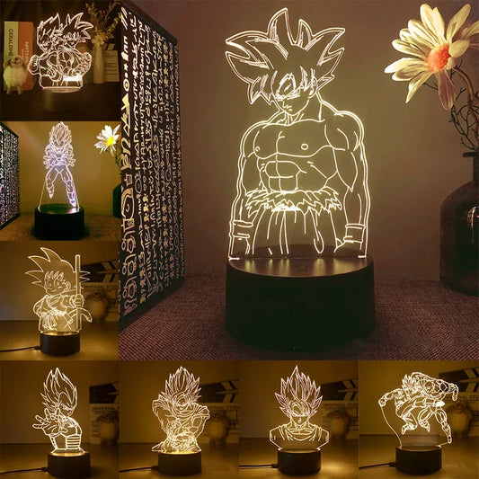 Lampe de Table à LED 3D Dragon Ball pour Enfant