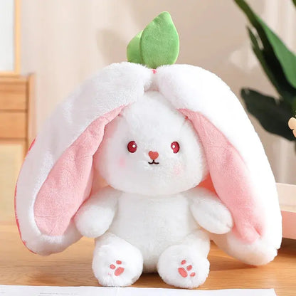 Peluche en Lapin Mignon en enveloppé de Fraise ou Carotte 20-45cm Gallery Cadeaux