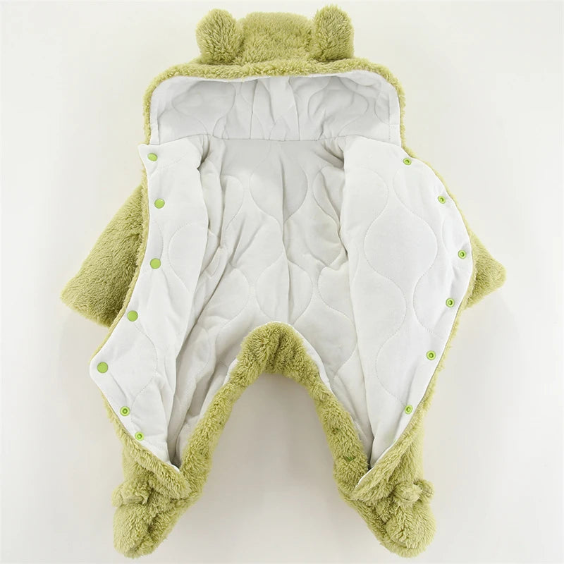 Barboteuse en peluche Elk de Noël pour nouveau-né, combinaison pour bébé fille, vêtements chauds pour garçon, mignon, automne, hiver, 0, 3, 6, 9, 12 mois Gallery Cadeaux