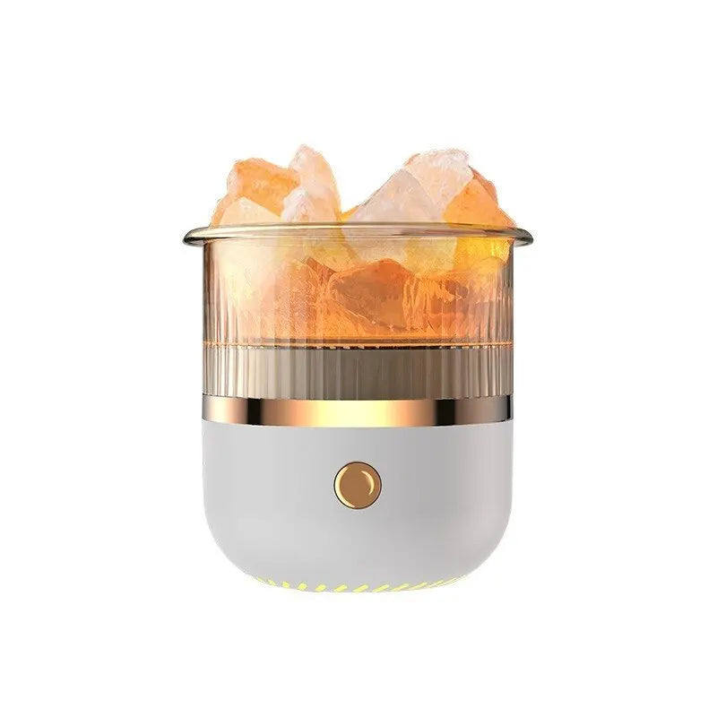 New Salt Stone Aroma Machine Household Fog Measurement Bedroom Colorful Night Light Desktop Small Air Humidifier Gallery Cadeaux