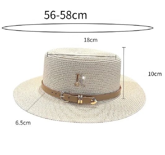 Chapeau de soleil d'été au dessus plat pour femmes - Chapeau style Retro