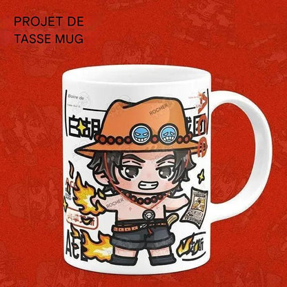 Tasse à Eau en Céramique Personnalisée - Luffy, Zoro &amp; Sanji