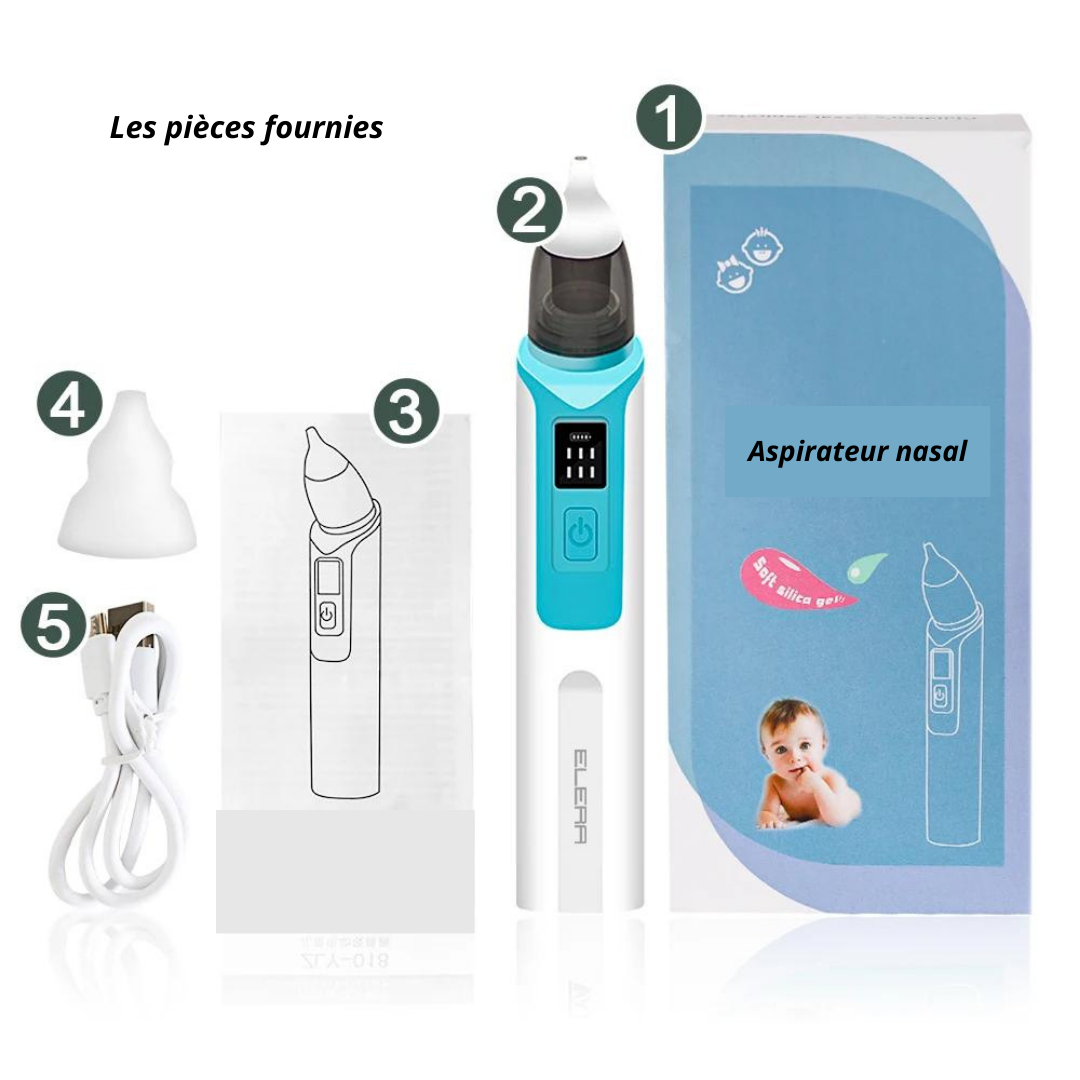 Nettoyeur et Aspirateur Nasale Réglable Électrique en Silicone pour Bébé Gallery Cadeaux