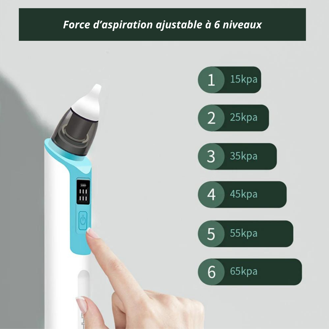 Nettoyeur et Aspirateur Nasale Réglable Électrique en Silicone pour Bébé Gallery Cadeaux