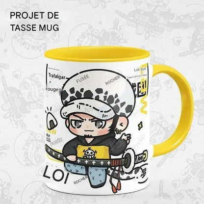 Tasse à Eau en Céramique Personnalisée - Luffy, Zoro &amp; Sanji