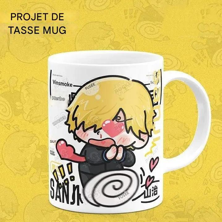 Tasse à Eau en Céramique Personnalisée - Luffy, Zoro &amp; Sanji