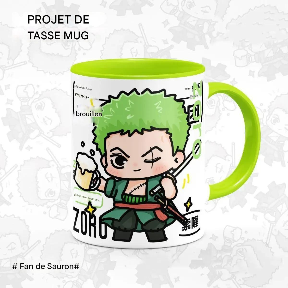 Tasse à Eau en Céramique Personnalisée - Luffy, Zoro &amp; Sanji